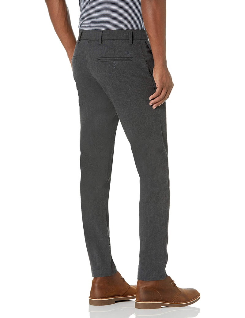 DockersÂ® Men's Slim Fit Signature Khaki Lux Cotton Stretch Pants, Charcoal Heather, 33W x 30L - Image 2